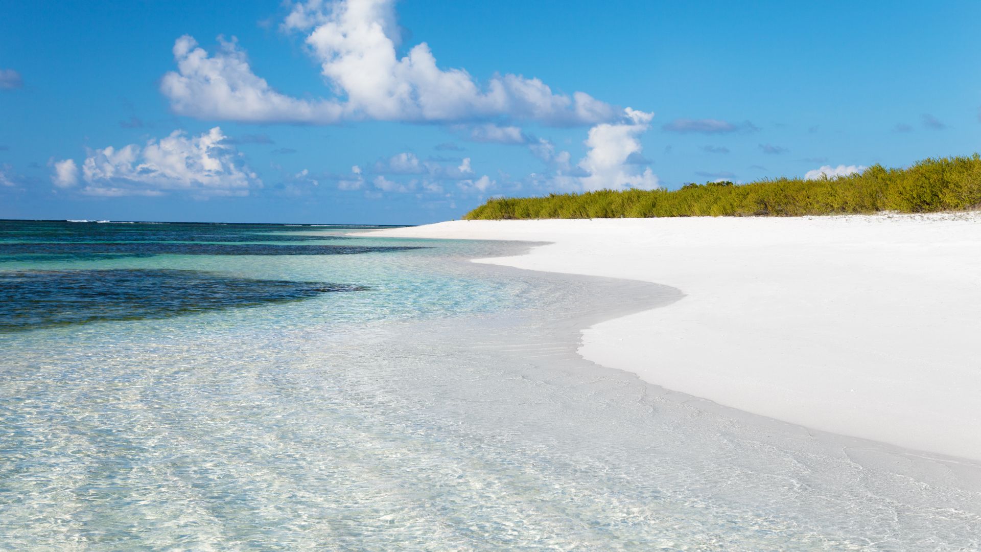 Beautiful white sand beach on Abegada, British Virgin Islands